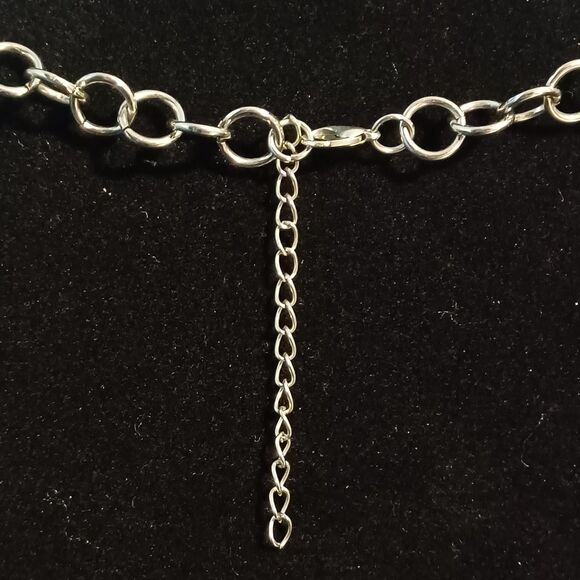 PAPARAZZI Coral Sea Glass Wanderer Statement Necklace, 40" - Picture 2 of 3